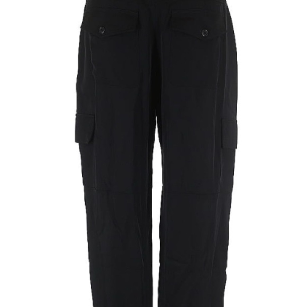 Theory Black Hannon Silk Cargo Pants - Picture 7 of 10